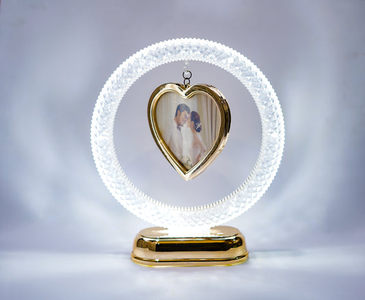 Customized Heart LED Photo Frame with Light – USB & Battery Powered Gift for Couples