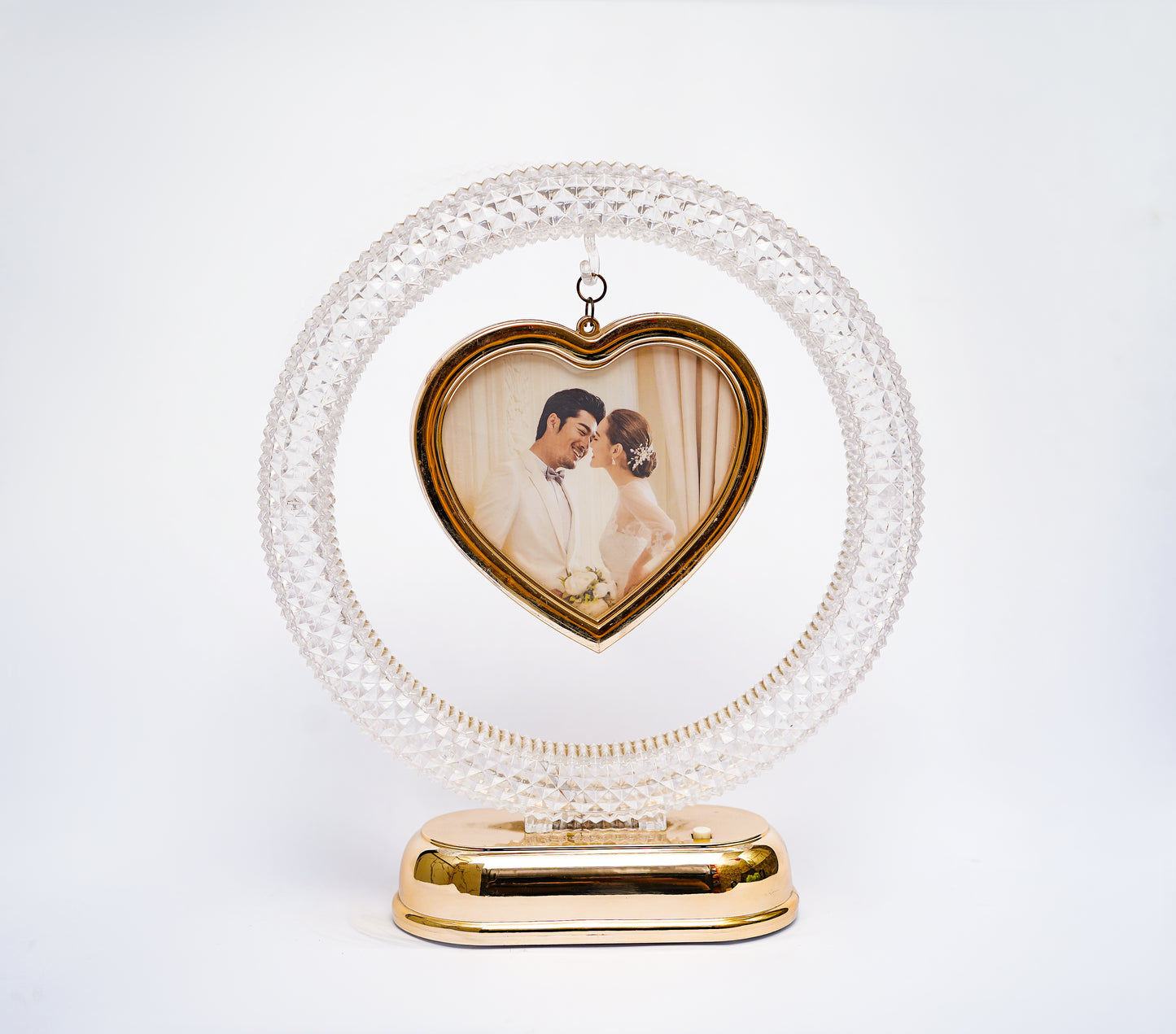 Customized Heart LED Photo Frame with Light – USB & Battery Powered Gift for Couples