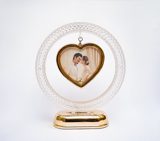 Customized Heart LED Photo Frame with Light – USB & Battery Powered Gift for Couples