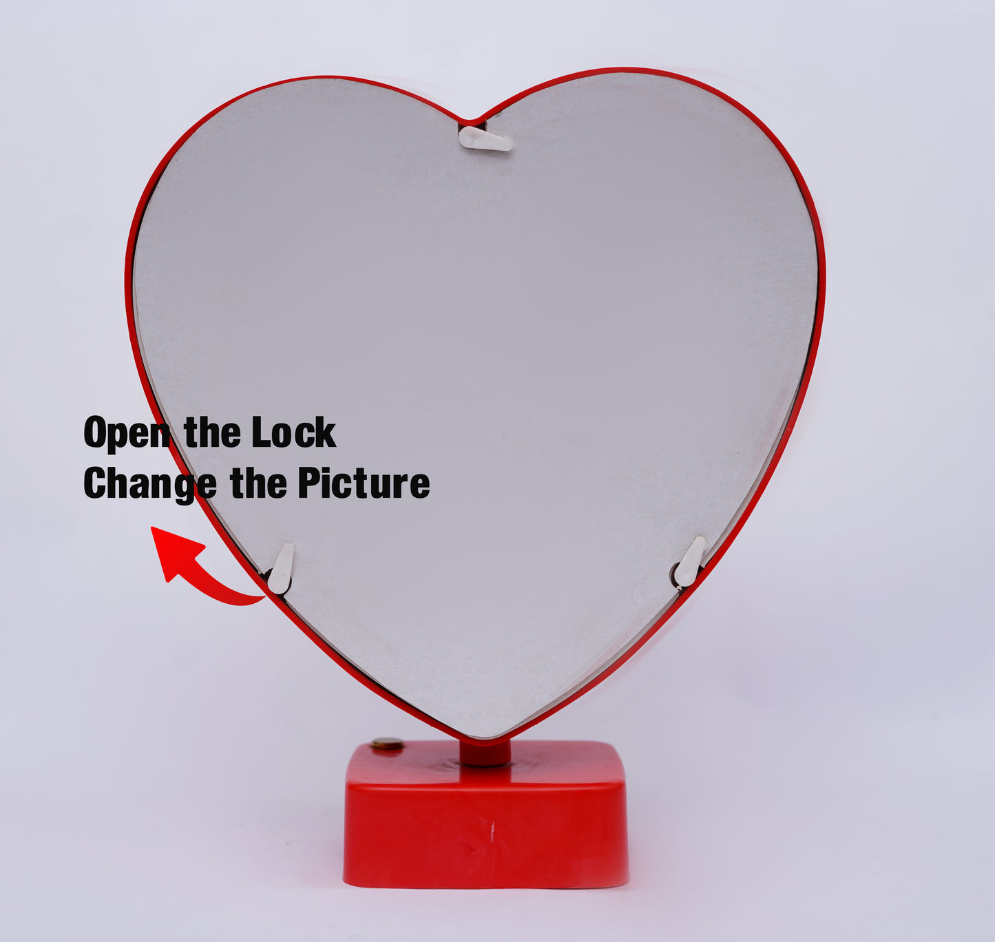 Heart Shaped LED Glow Photo Frame with Flowers – Personalized Romantic Gift